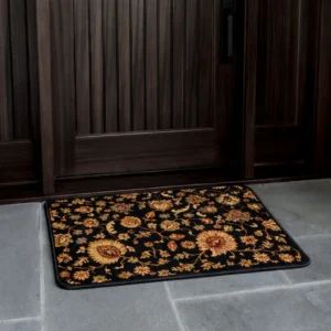 black oriental mat - front door copy